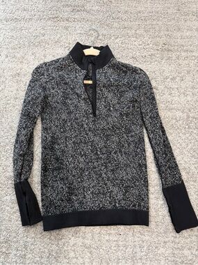 lululemon athletica Black & Gray Marled Half-Zip Pullover